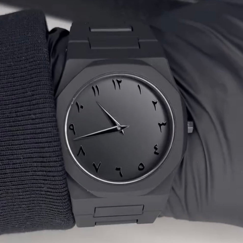 Arabic Aura Black Dial Watch